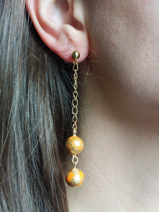 !!REDUCED!! Orange drop dangles | Dúil Jewellery - Dúil