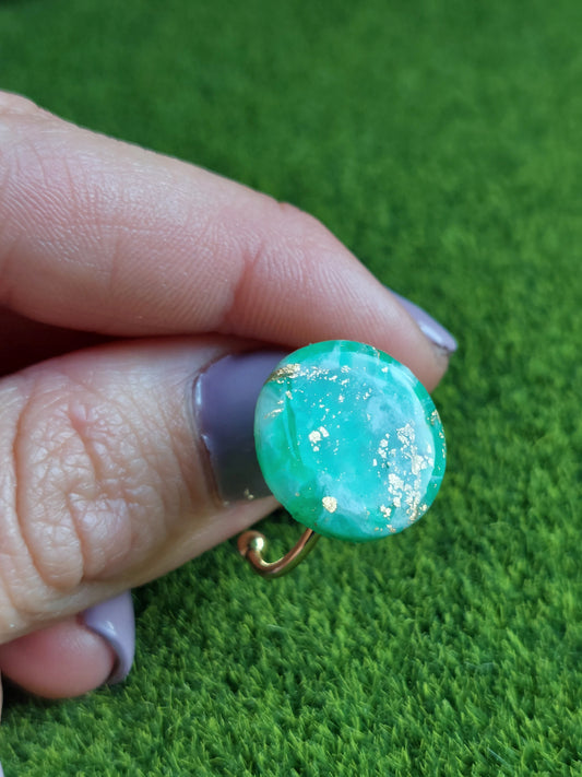 Dúil Adjustable green & gold statement ring | Dúil Jewellery | Dúil - Dúil