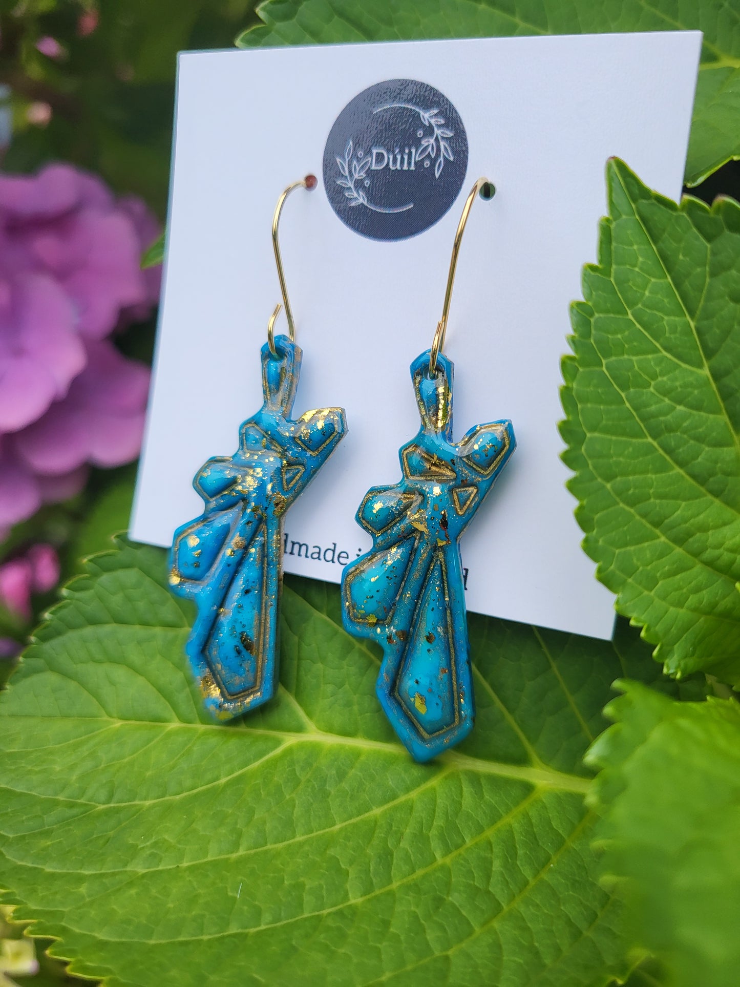 Celestial Blue Dangle Earrings