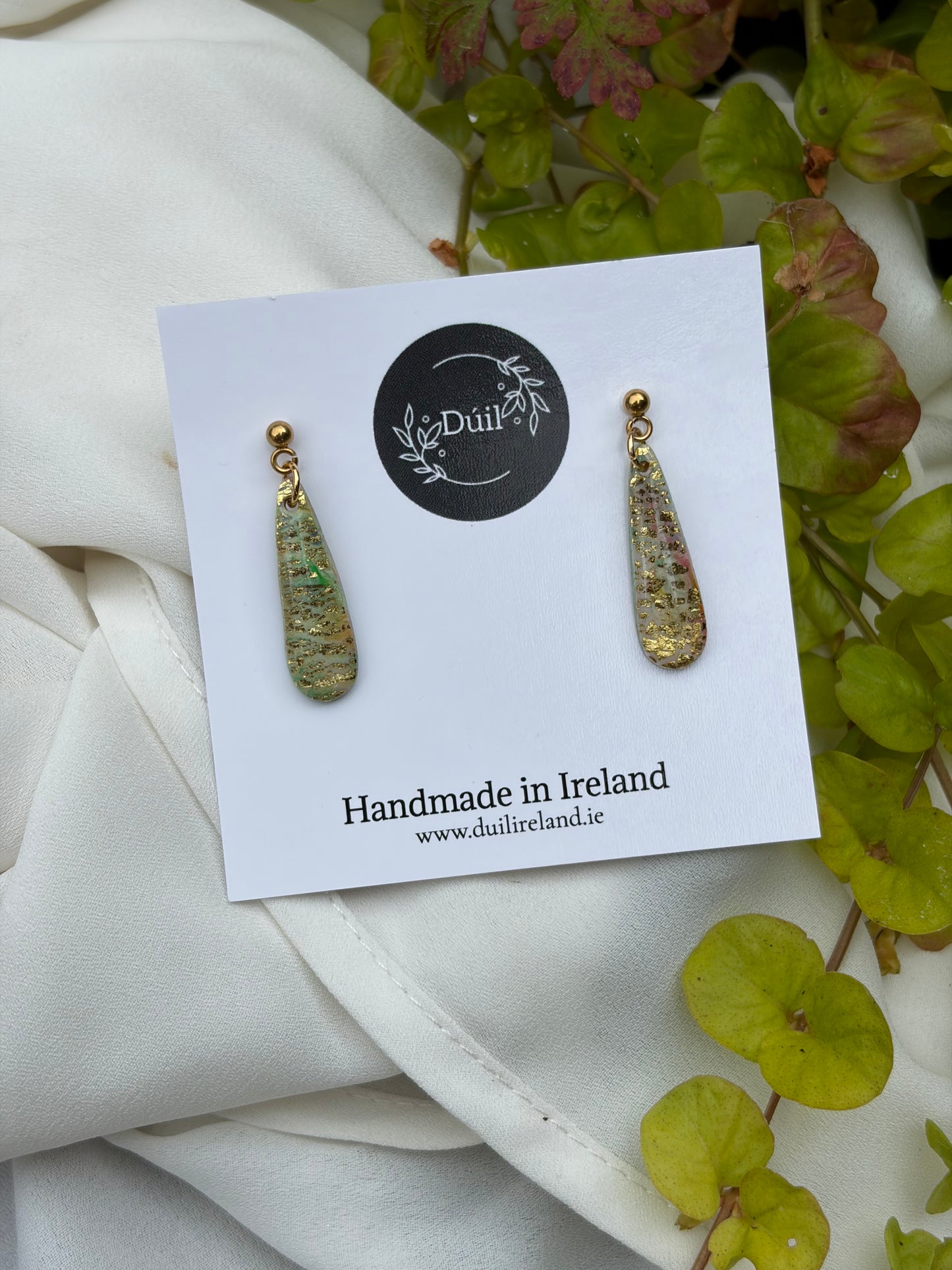 Rainbow Gold Drop Dangle Earrings
