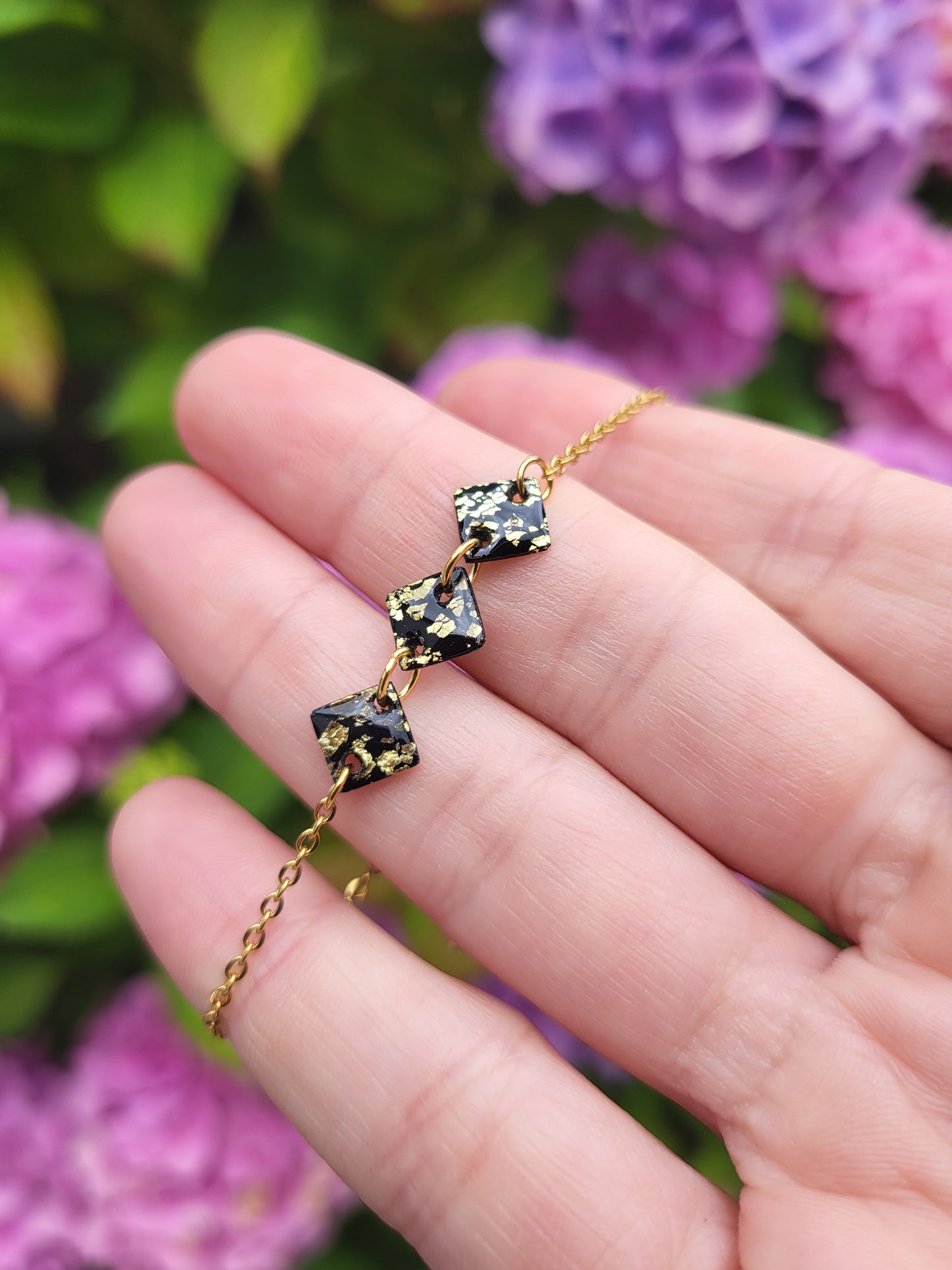 Blue mini square bracelet