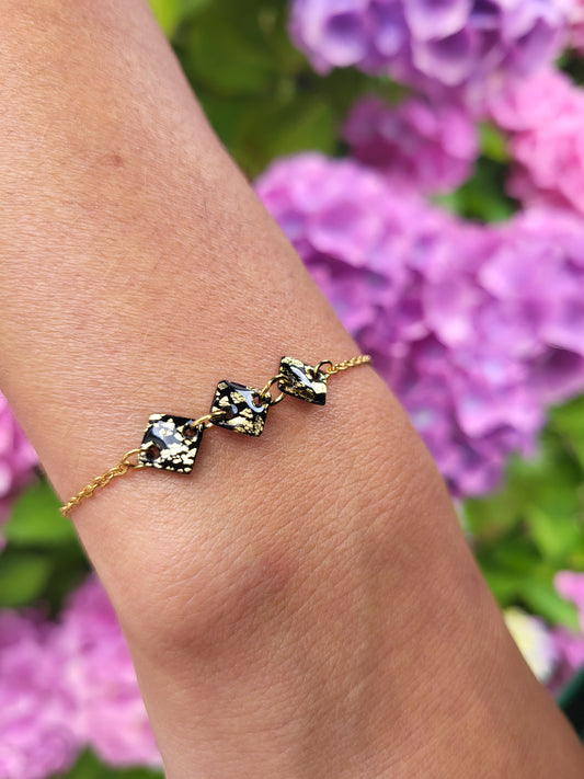 Blue mini square bracelet