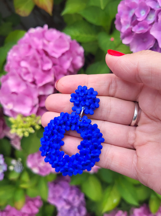 Blue Petal Pop Earrings