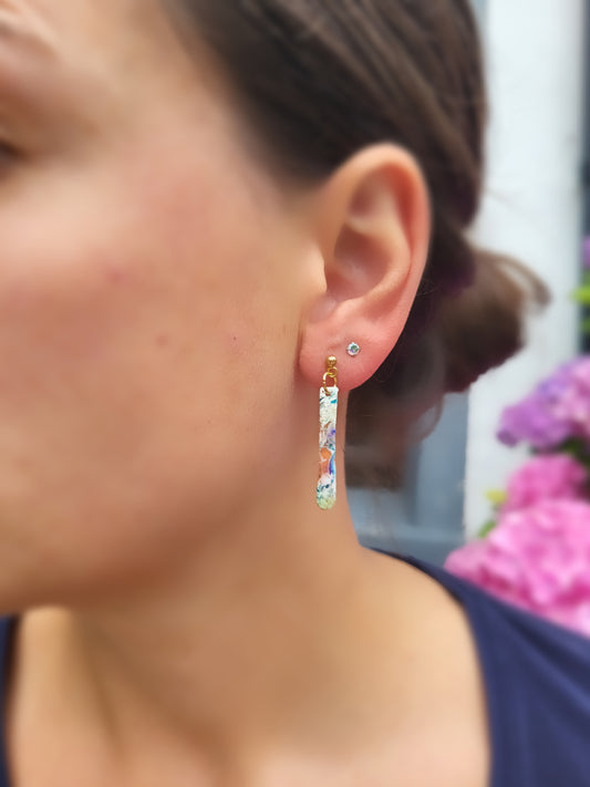 Colourburst drop earrings