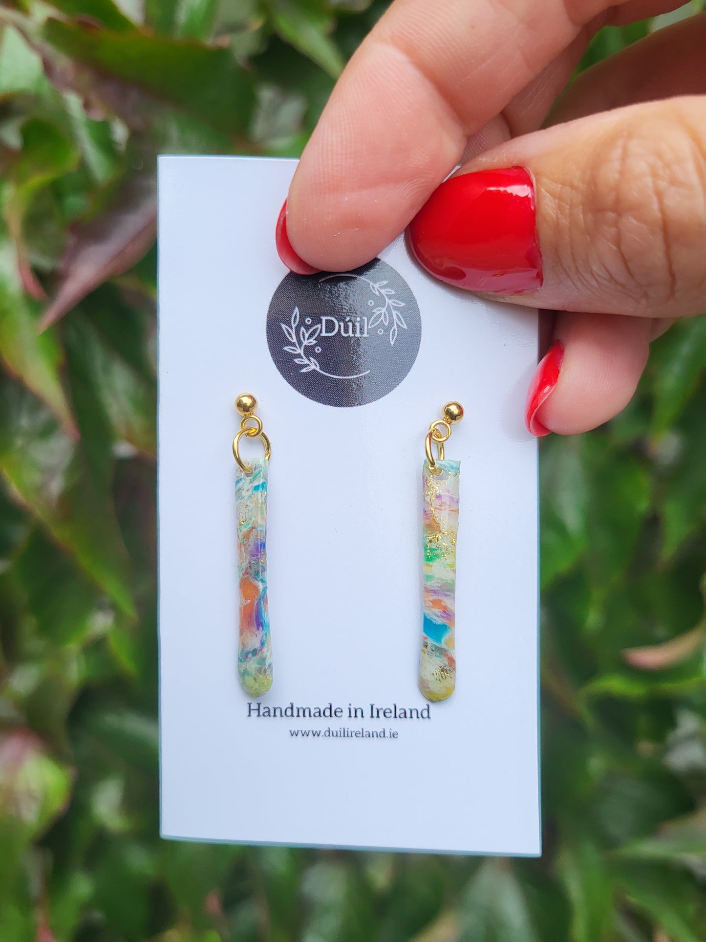 Colourburst drop earrings