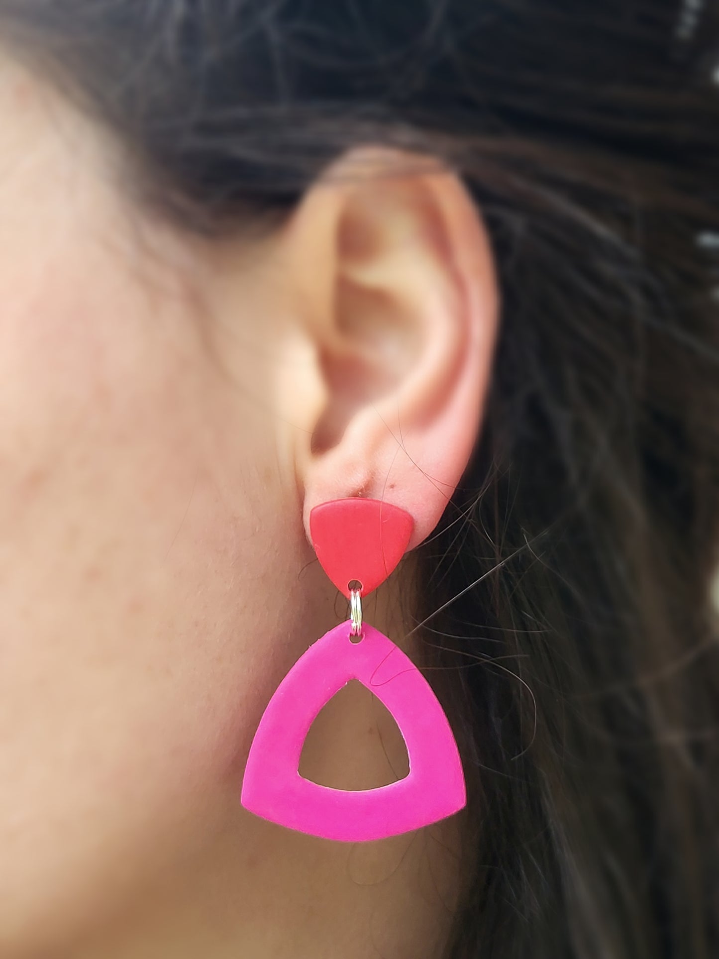 Dúil Orla Pink & Red Dangles - Dúil