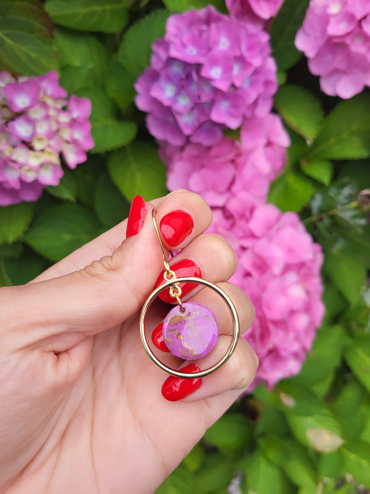 Lilac Halo Earrings