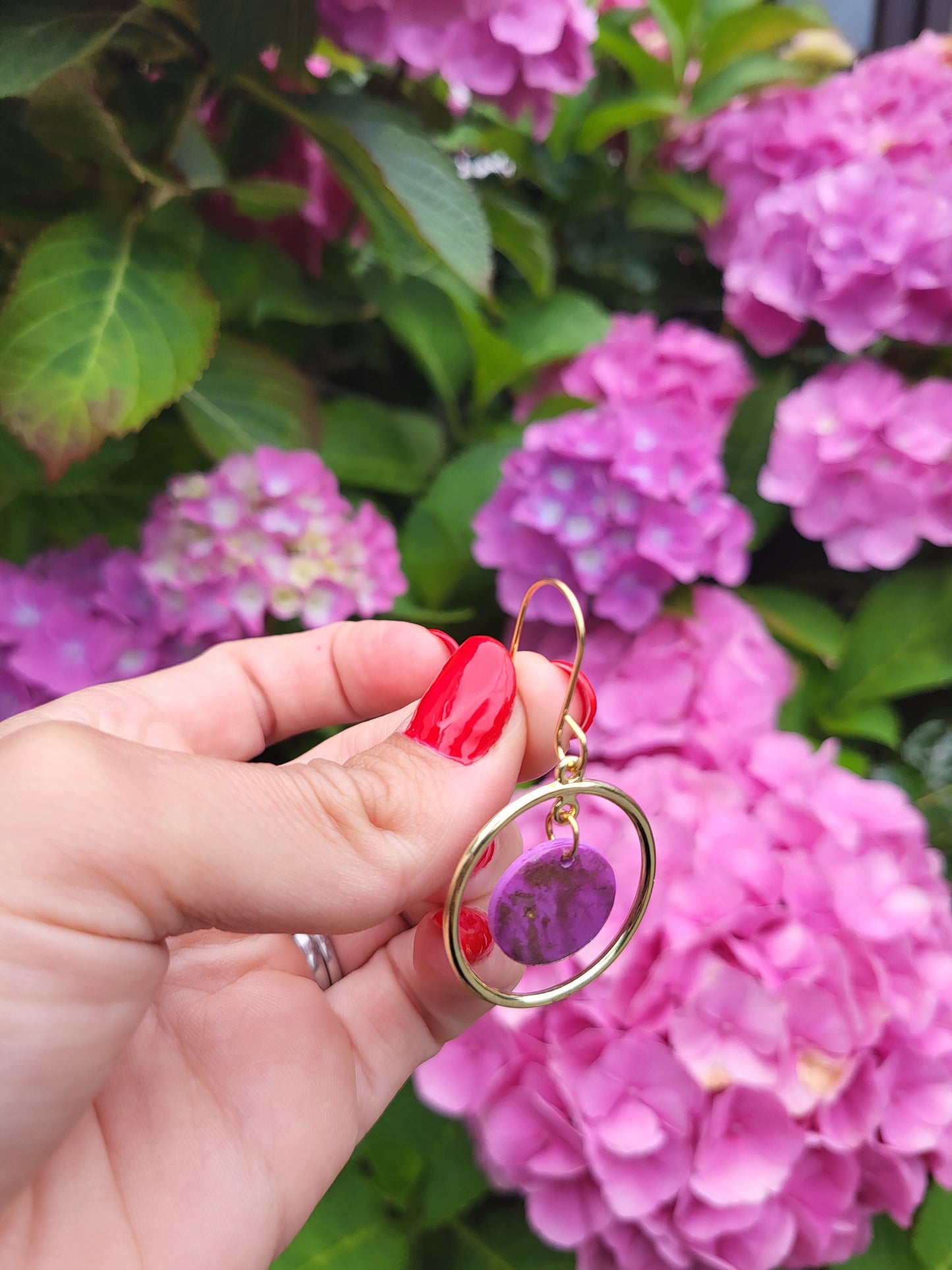 Lilac Halo Earrings