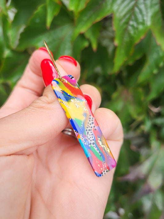 Colour POP Rectangle Dangle Earrings