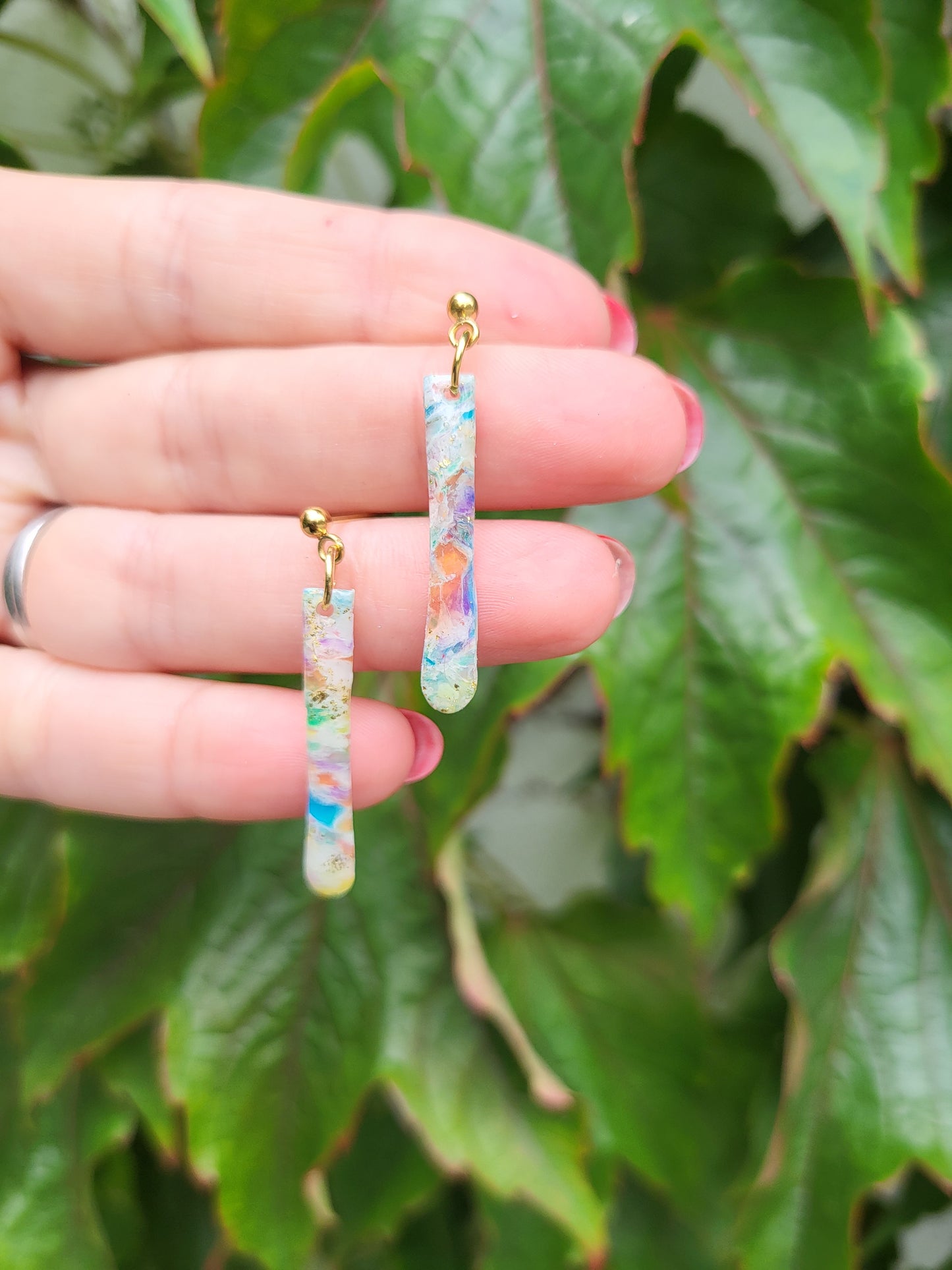 Colourburst drop earrings