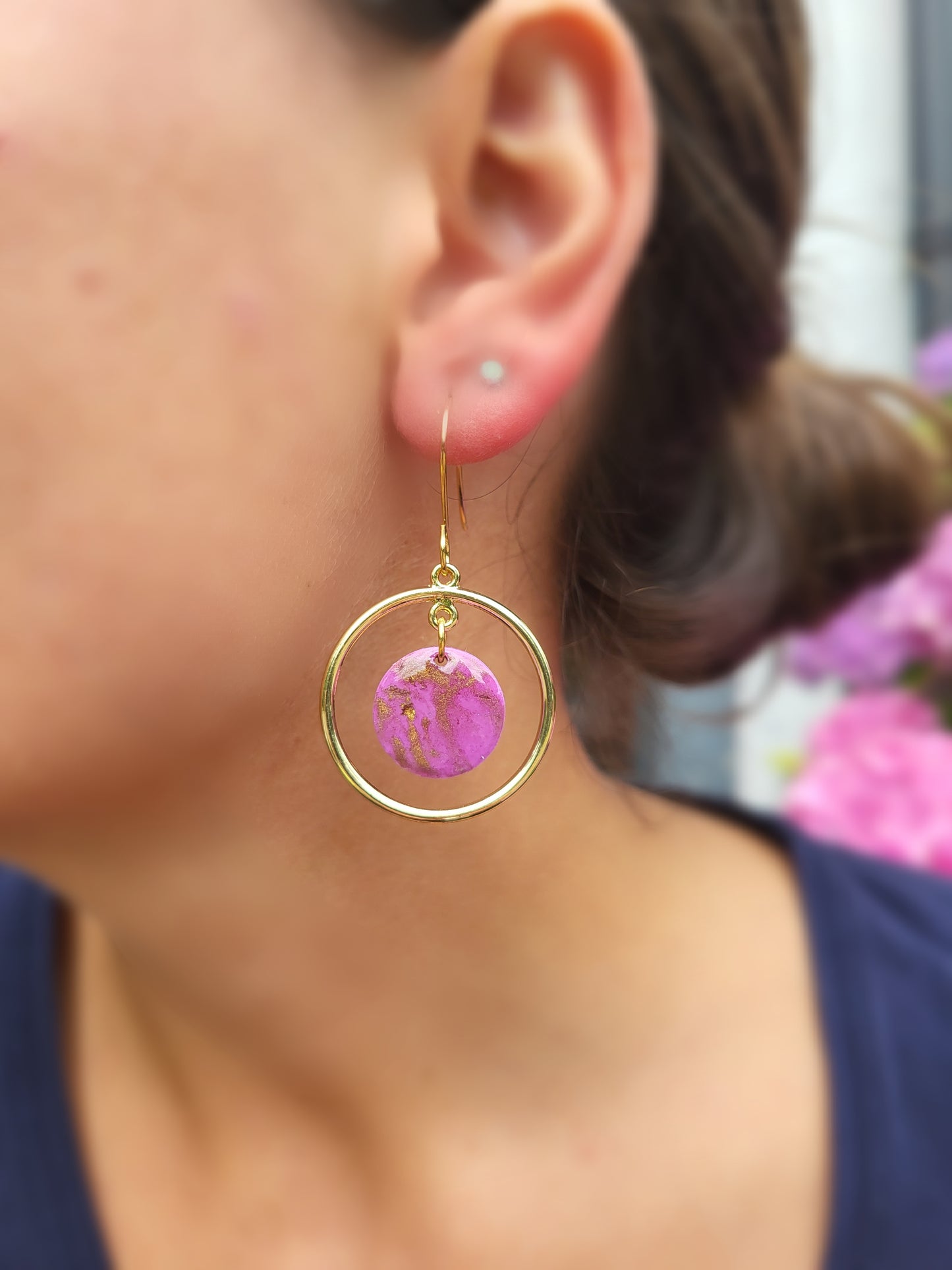 Lilac Halo Earrings