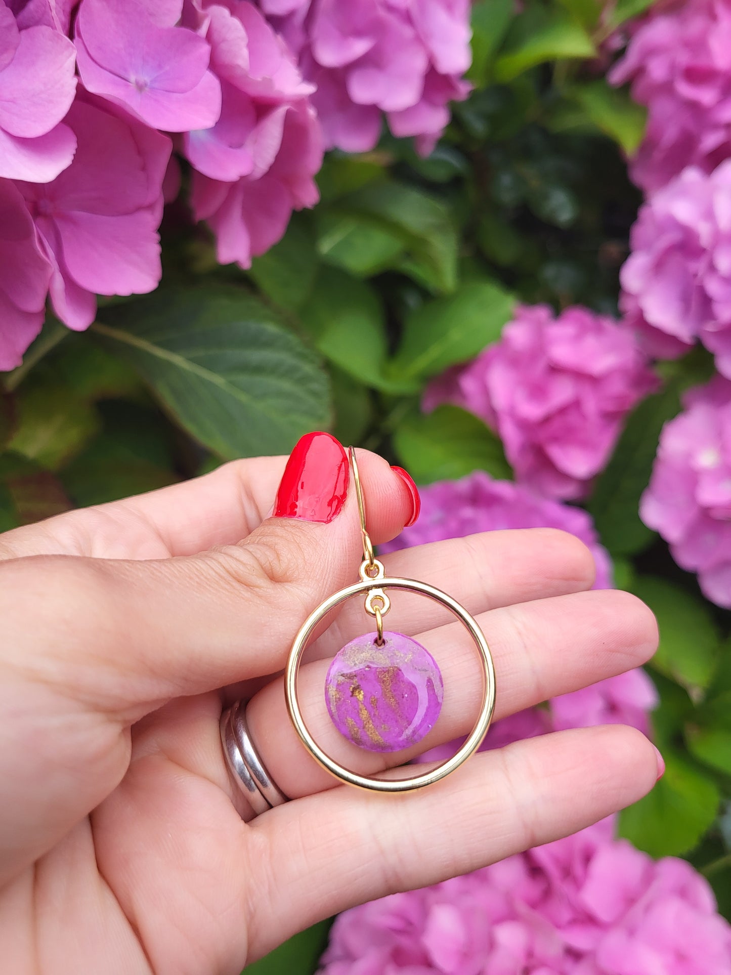 Lilac Halo Earrings