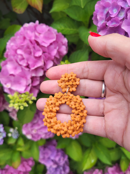Orange Petal Pop Earrings