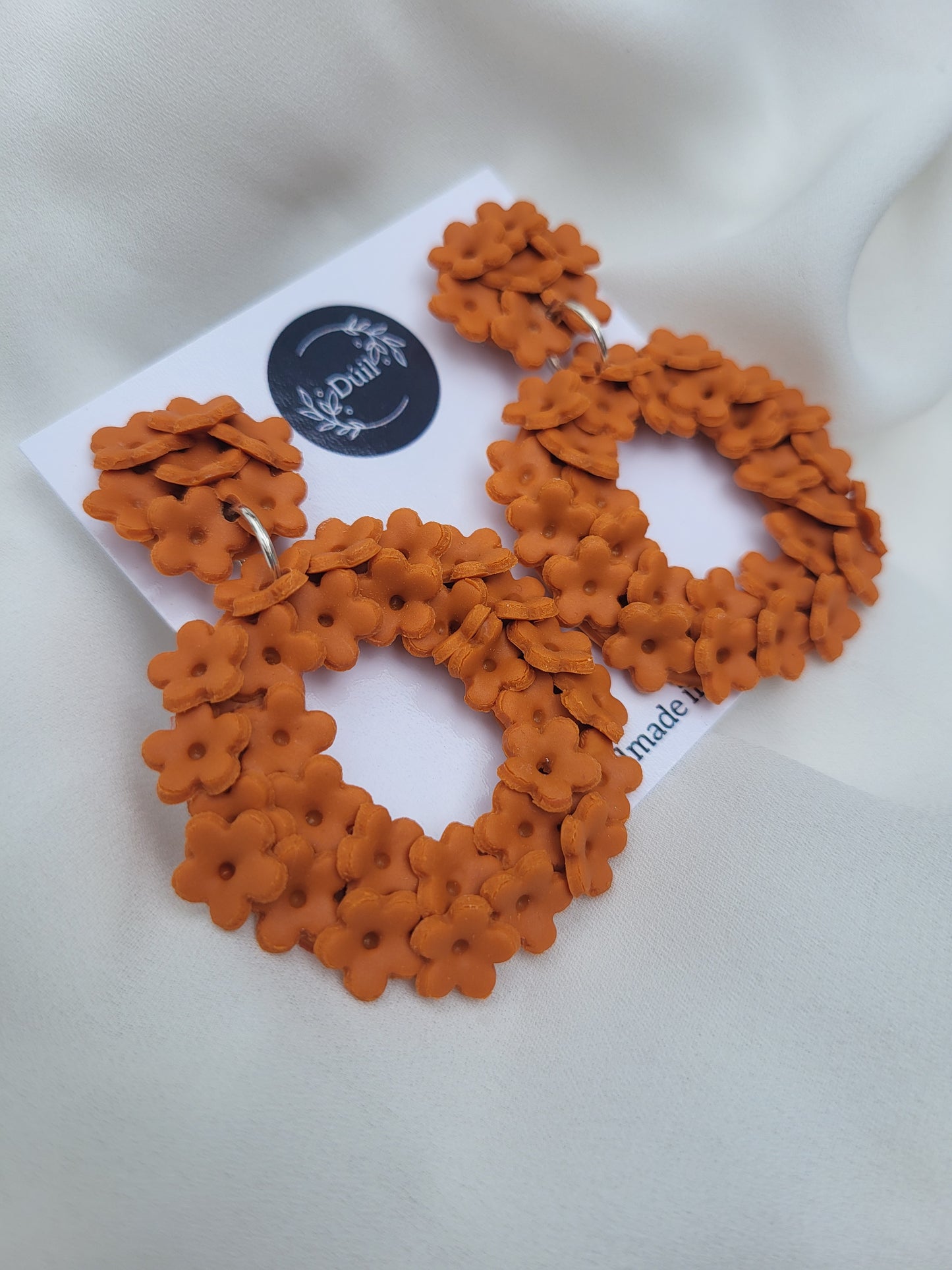 Orange Petal Pop Earrings