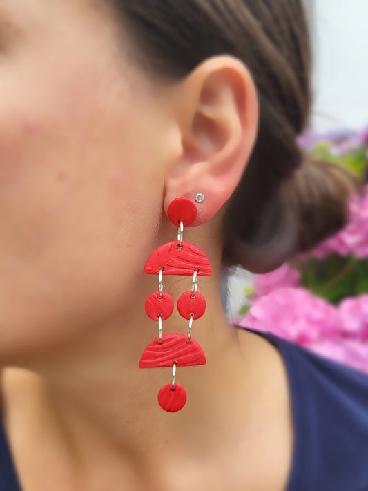 Red Tribe Earrings