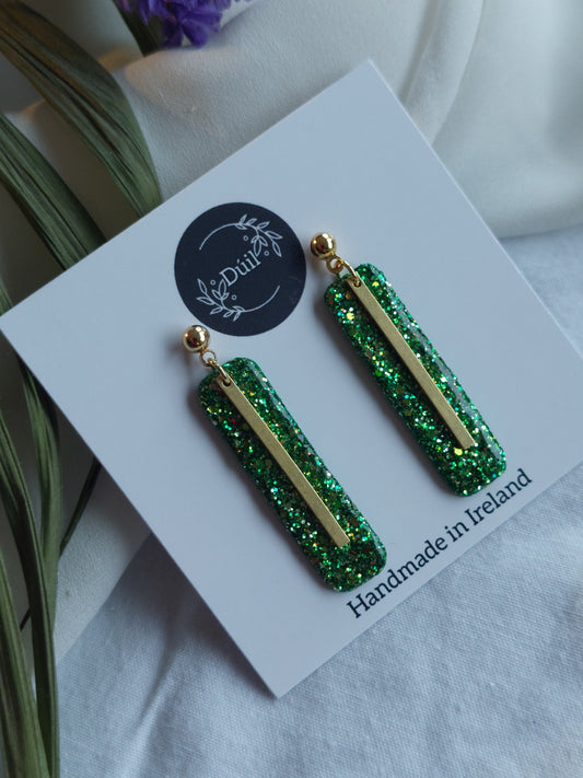 Dúil Green Sparkle earrings - Dúil