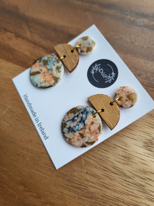 Boho ink dangle earrings - Dúil