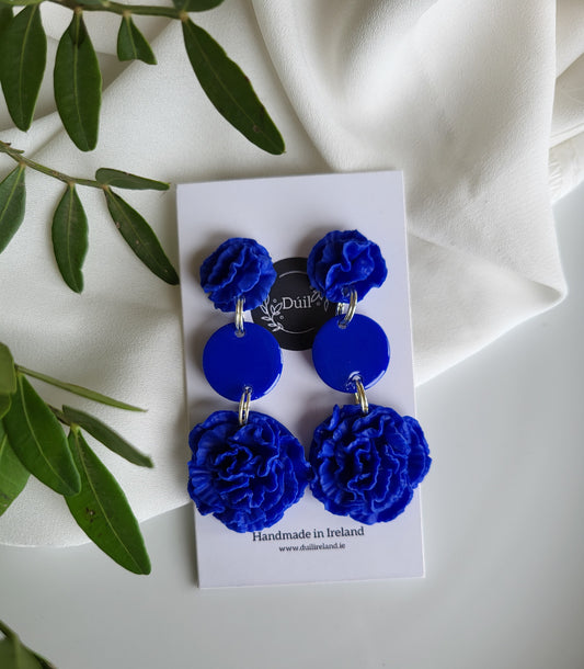 Dúil - Eileen Blue Dangle Earrings - Dúil
