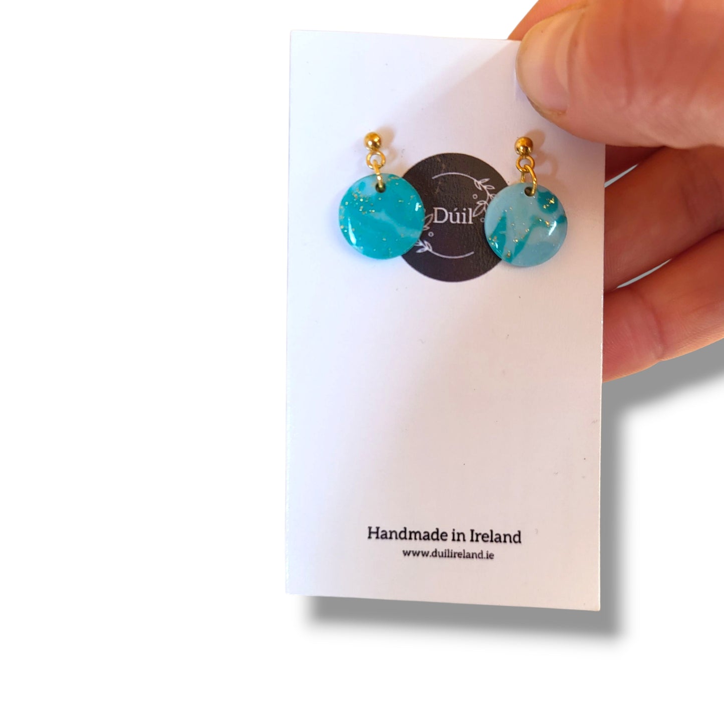 Teal Tide Dainty Dangle Earrings