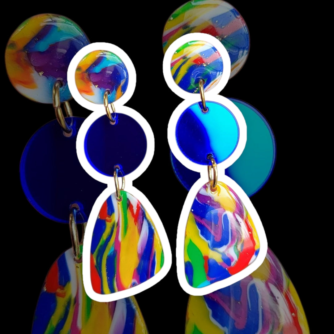 Colourful Modern Dangle Earrings