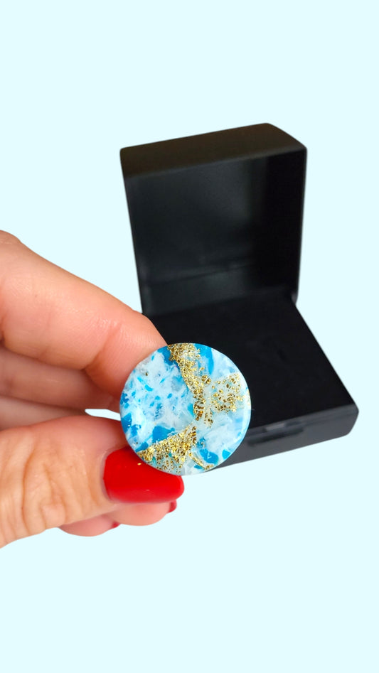 Blue adjustable statement ring | Dúil Jewellery - Dúil