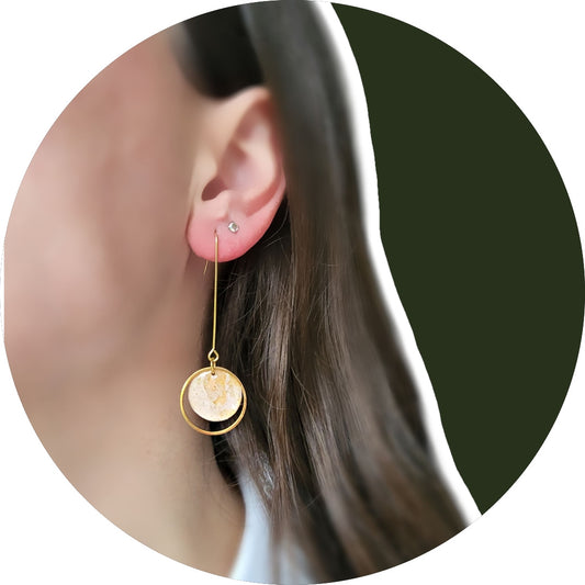 Dúil Grace and Gold Dangle Drop Earrings