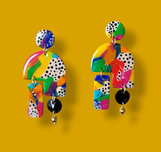 Colour POP Statement Dangling earrings - Dúil