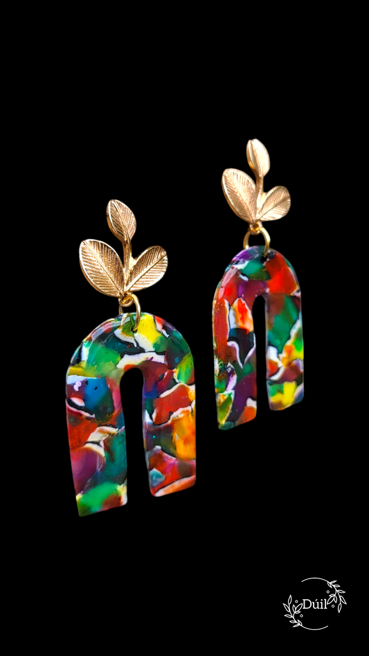 Dúil Abstract Arch Dangle Earrings - Dúil