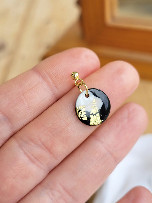 Dúil Black, White & Gold Dainty Dangles - Dúil