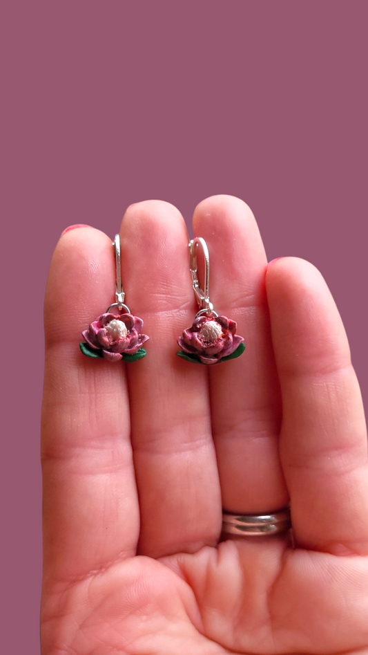 Protea dangle earrings - Dúil