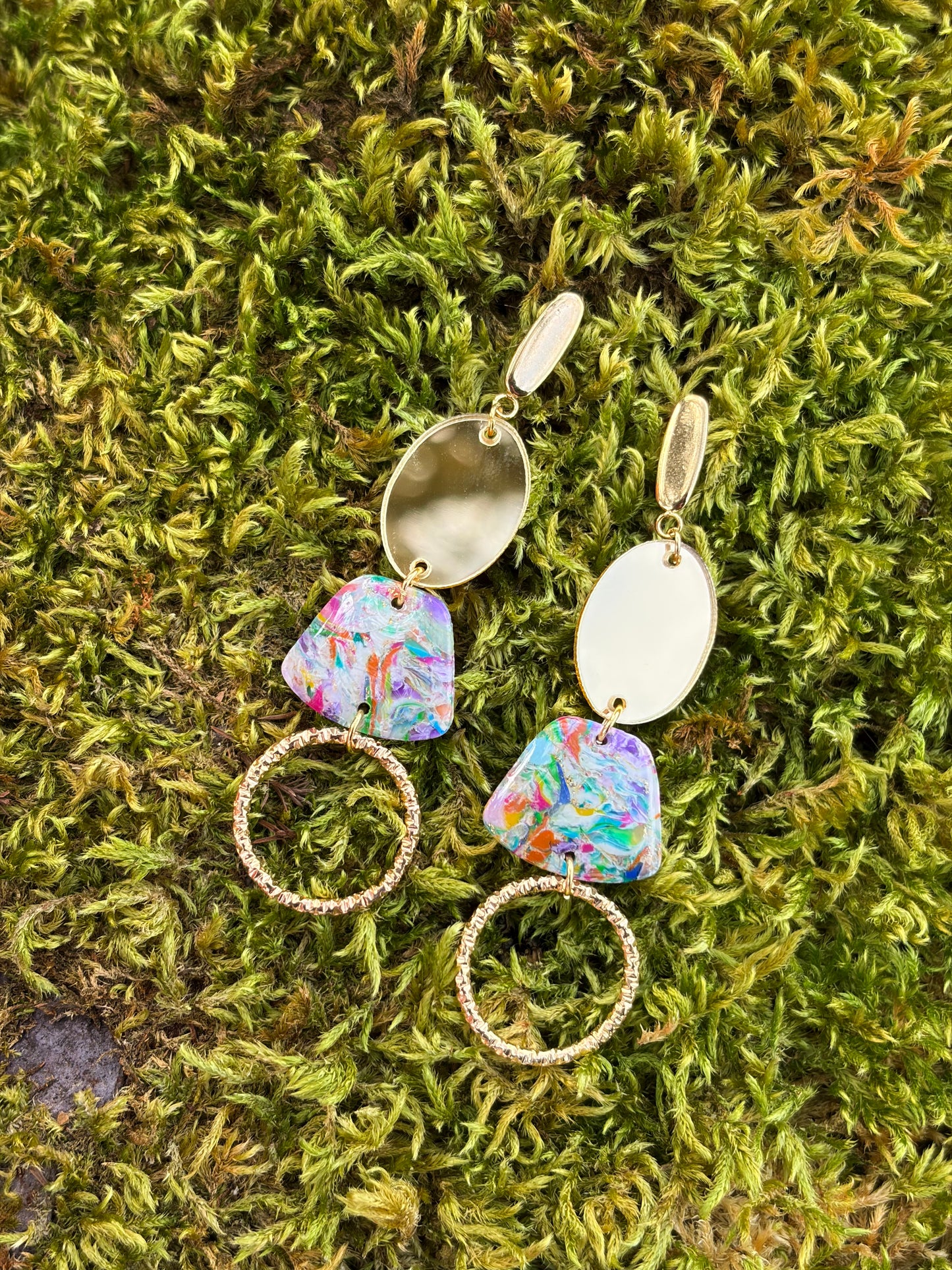 Kaleidoscope Geometric Dangle Earrings