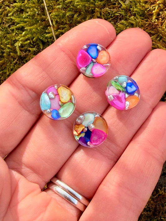 Pebble Statement Stud Earrings