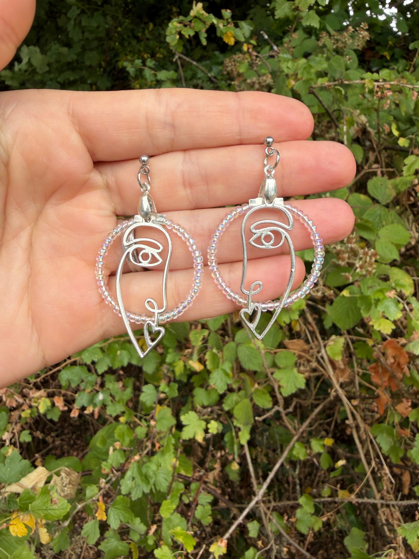 Abstract Face Line Art Earrings