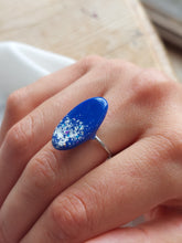Load image into Gallery viewer, Dúil Bright blue &amp; silver adjustable ring - Dúil
