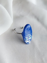 Load image into Gallery viewer, Dúil Bright blue &amp; silver adjustable ring - Dúil
