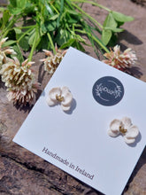 Load image into Gallery viewer, Mini orchid stud earrings | polymer clay earrings | orchid earrings | Irish made earrings | Dúil | Irish jewellery | flower earrings - Dúil
