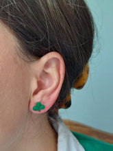 Load image into Gallery viewer, Shamrock stud earrings | Dúil Jewellery | Dúil - Dúil
