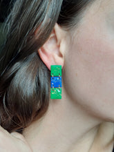 Load image into Gallery viewer, Green &amp; blue statement dangles | Dúil Jewellery - Dúil
