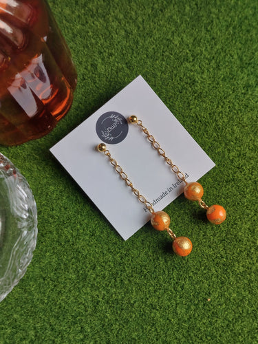 !!REDUCED!! Orange drop dangles | Dúil Jewellery - Dúil