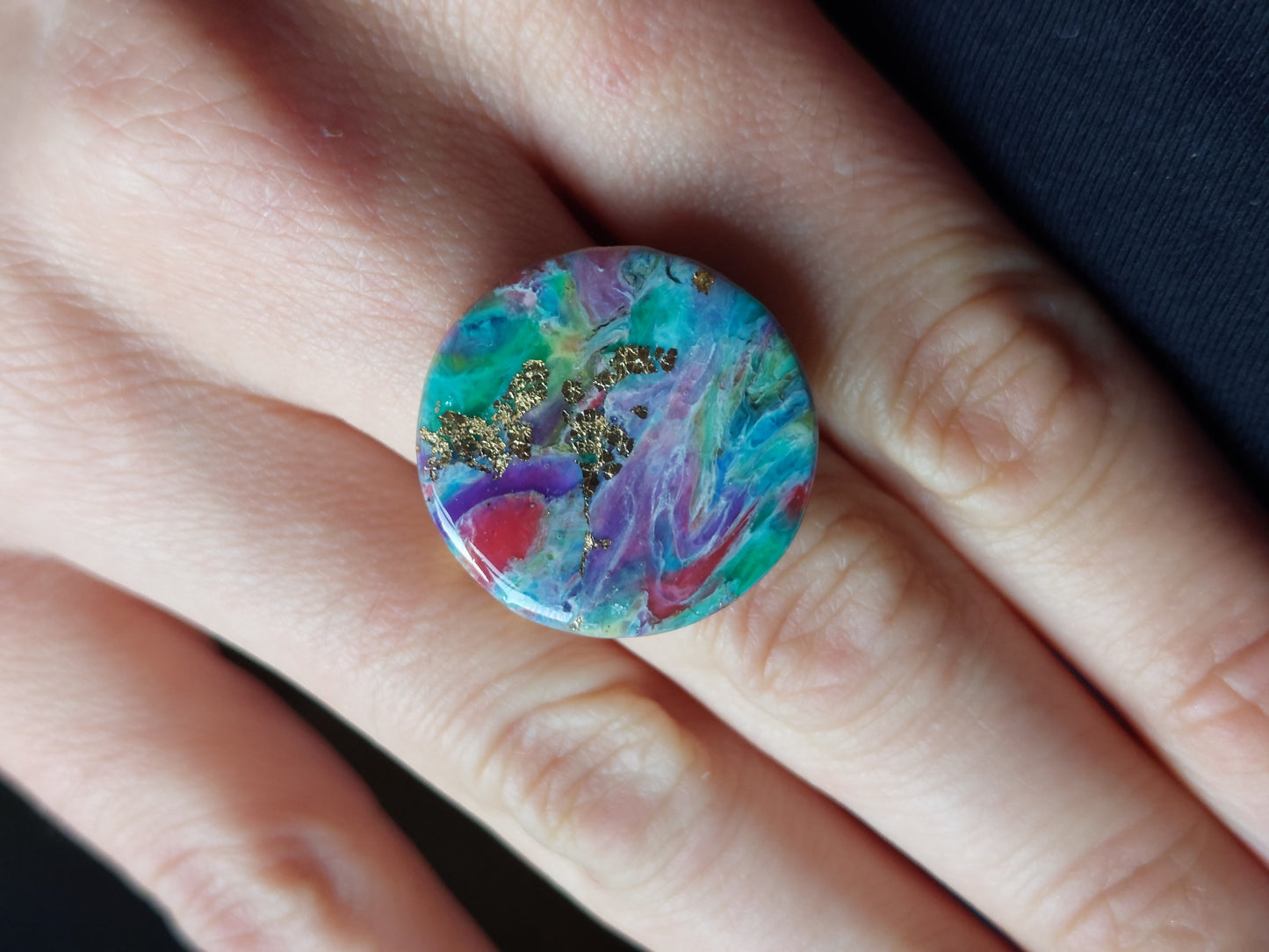 1 Colour burst adjustable statement ring | Dúil Jewellery - Dúil