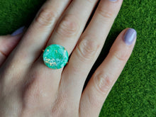 Load image into Gallery viewer, Dúil Adjustable green &amp; gold statement ring | Dúil Jewellery | Dúil - Dúil
