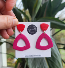 Load image into Gallery viewer, Dúil Orla Pink &amp; Red Dangles - Dúil
