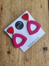 Load image into Gallery viewer, Dúil Orla Pink &amp; Red Dangles - Dúil

