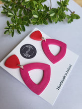 Load image into Gallery viewer, Dúil Orla Pink &amp; Red Dangles - Dúil
