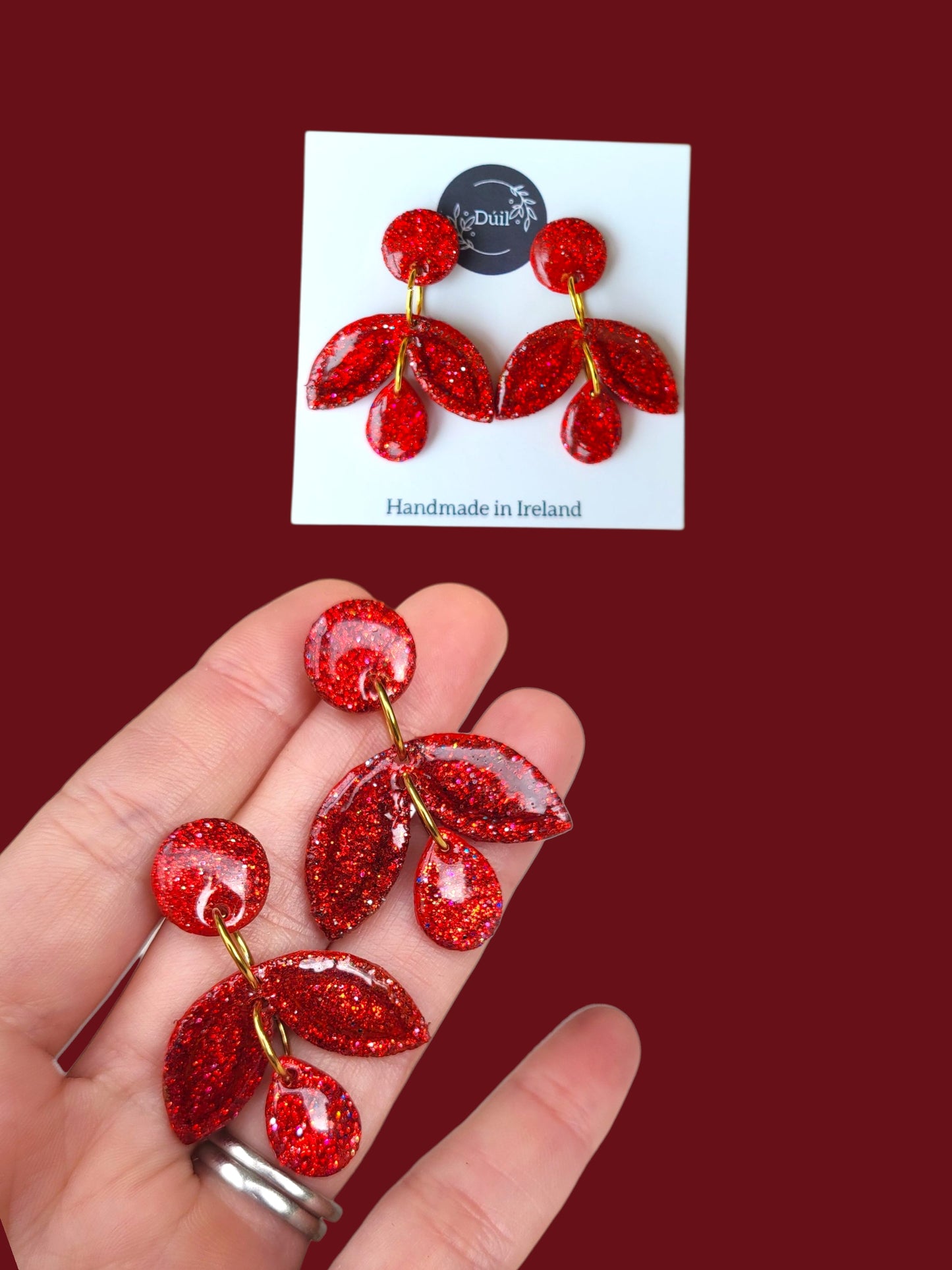 Dúil Sherry Red dangles
