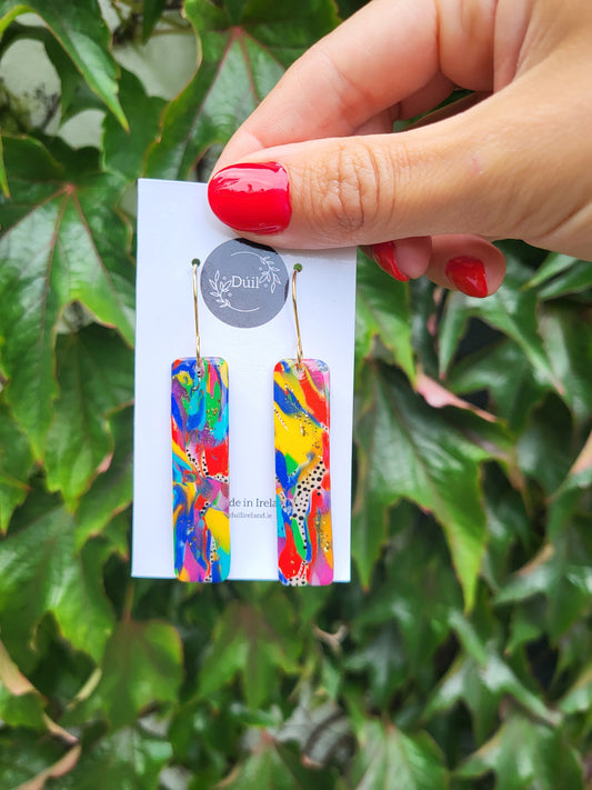 Colour POP Rectangle Dangle Earrings