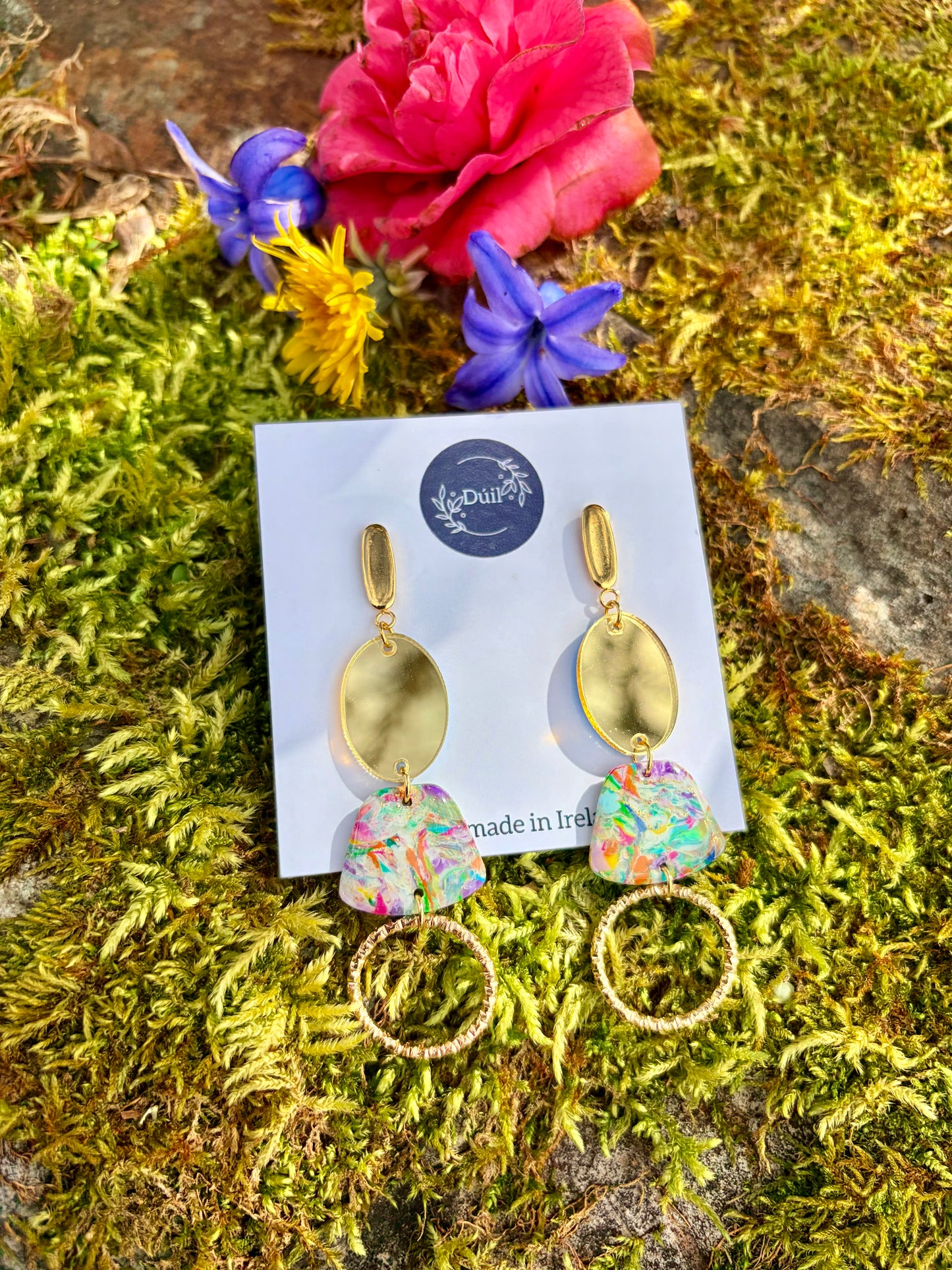 Kaleidoscope Geometric Dangle Earrings