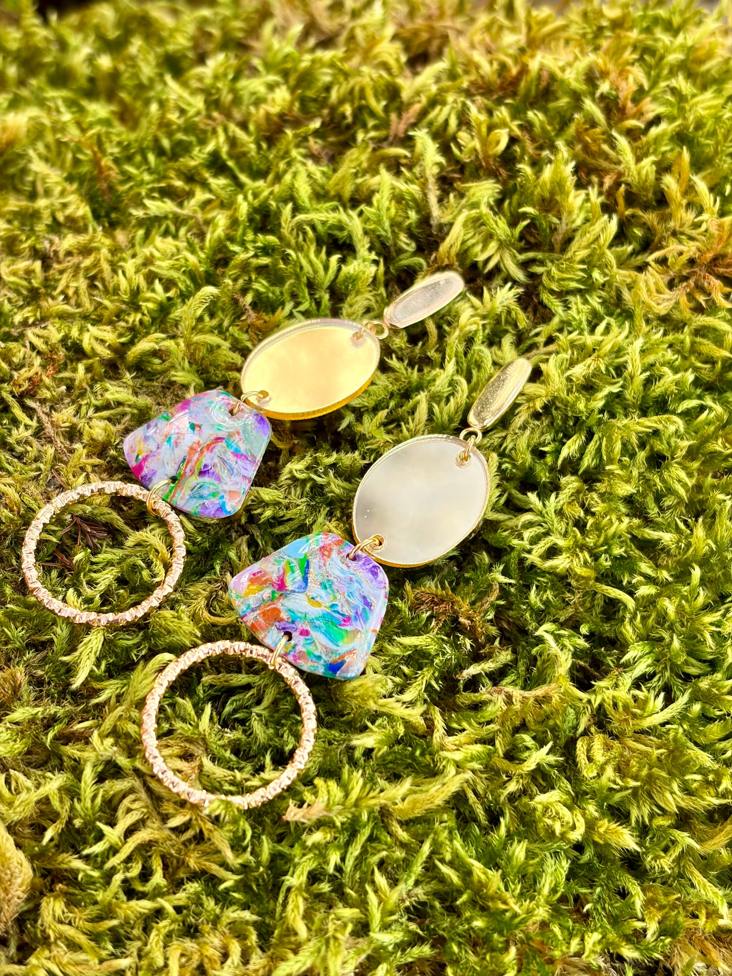Kaleidoscope Geometric Dangle Earrings