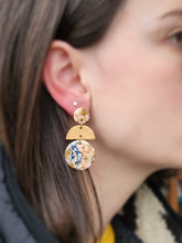 Load image into Gallery viewer, Boho ink dangle earrings - Dúil
