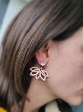Load image into Gallery viewer, Dusty Pink Alise dangling earrings - Dúil
